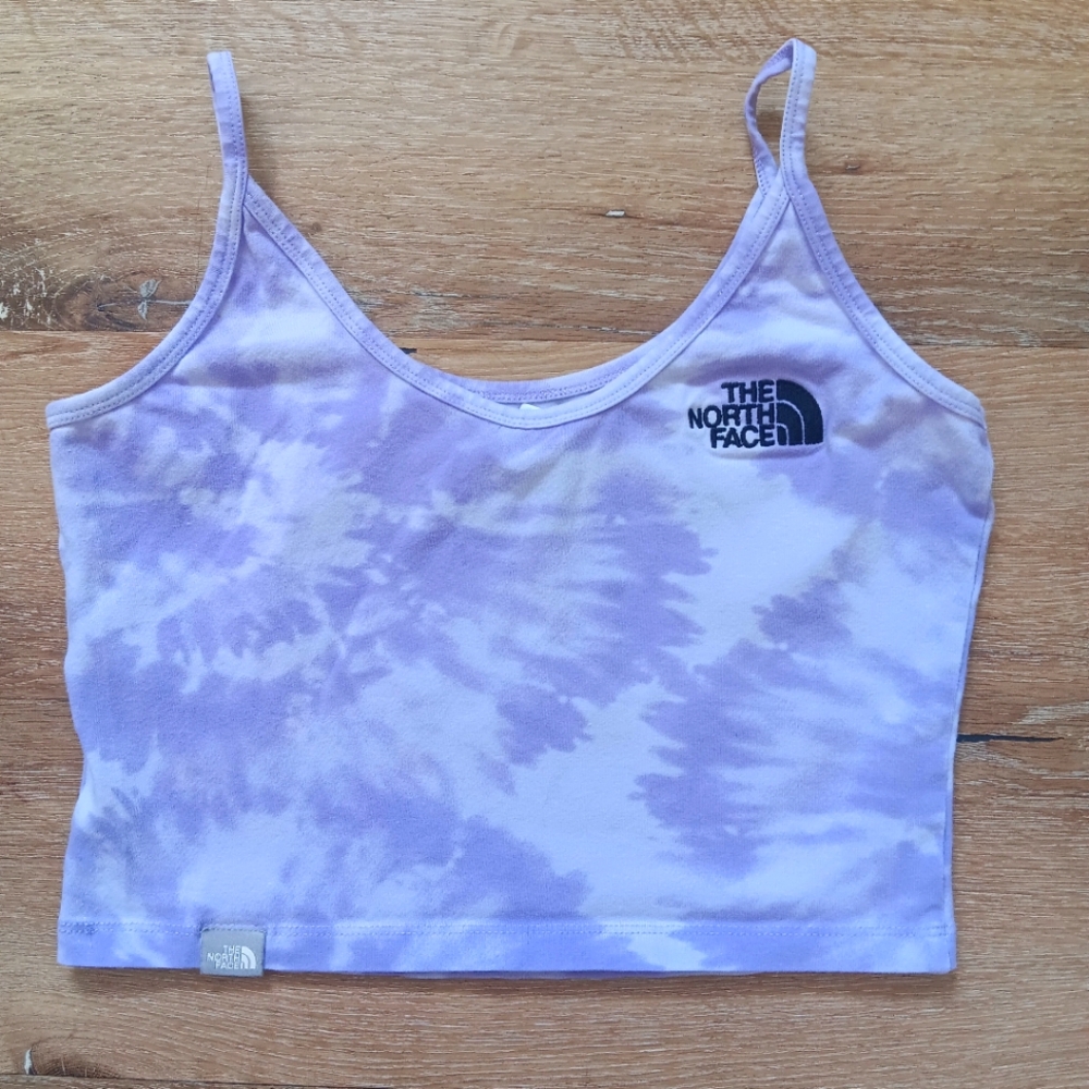 The North Face Purple and White Crop Top Size Medium